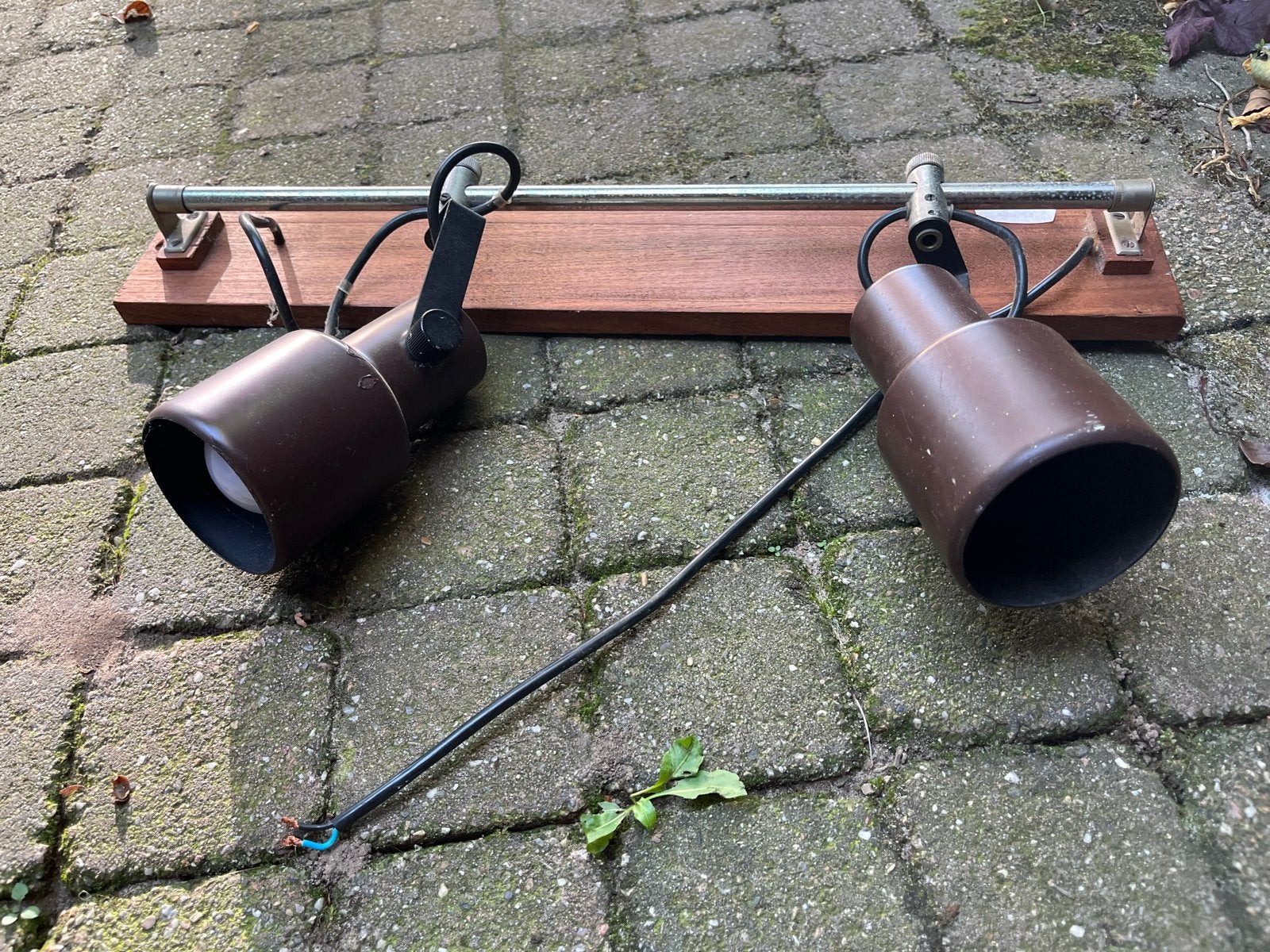 Vintage spotjes - Set van 2 bruine en 1 losse lichtbruine, Overige lichtbronnen, Opbouwspot, Overige merken, Overige fittingen