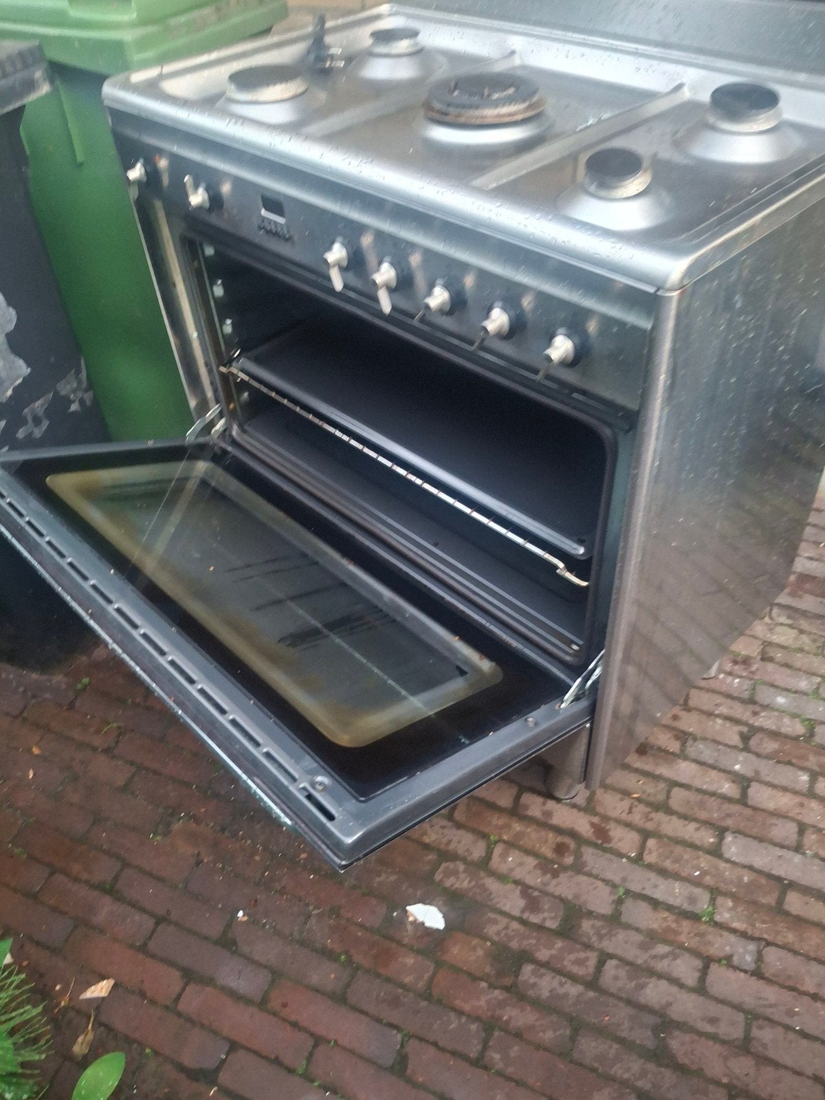 Topmerk SMEG fornuis 89cm B 6pit incl wokpit RVS MODEL !, 60 cm of meer, Ophalen of Verzenden, Zo goed als nieuw, Gas