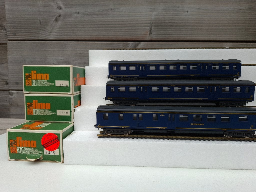 Lima 9110/9305 - 3 NS rijtuigen, nette staat in de OVP., Gelijkstroom, Wagon, Ophalen of Verzenden, Lima