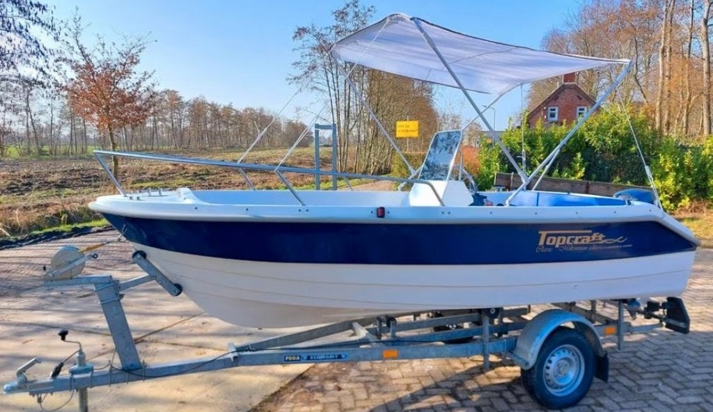 Topcraft Millennium 435  vaarbewijs vrij !!!, Watersport en Boten, Ophalen, Gebruikt, Tot 10 pk, Viertaktmotor