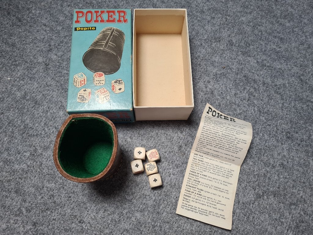 Poker papita spel uit jaren 70!, Ophalen of Verzenden, Gebruikt
