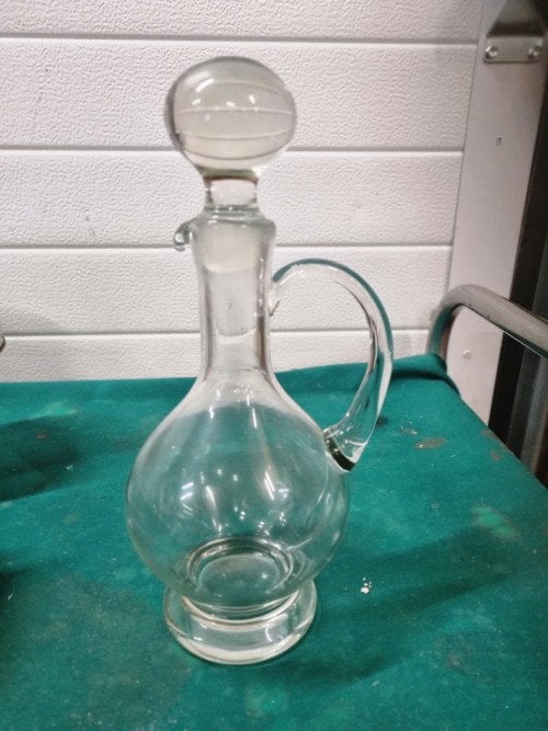 karaf glas met glazen dop, Ophalen of Verzenden