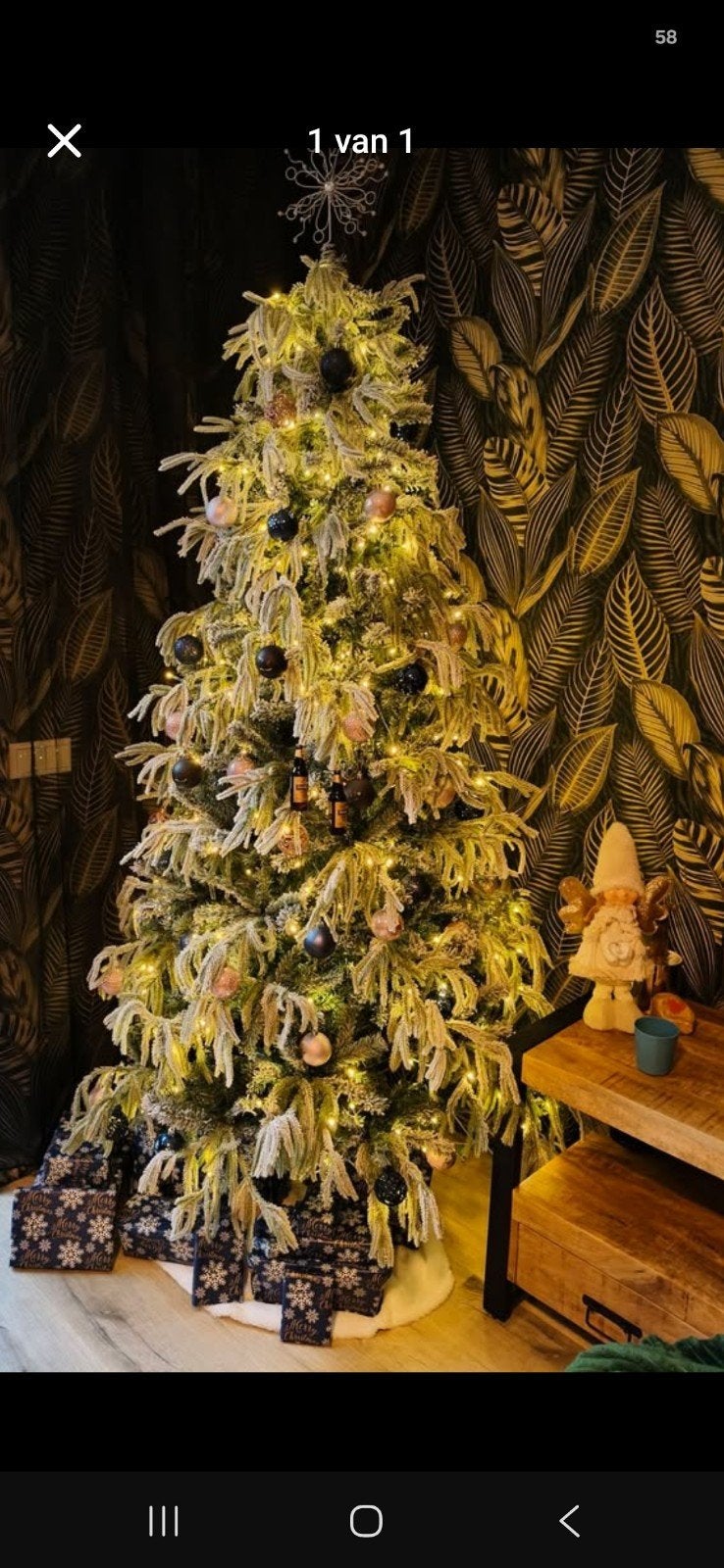 Kerstboom 210 incl verlichting, Diversen, Ophalen, Zo goed als nieuw