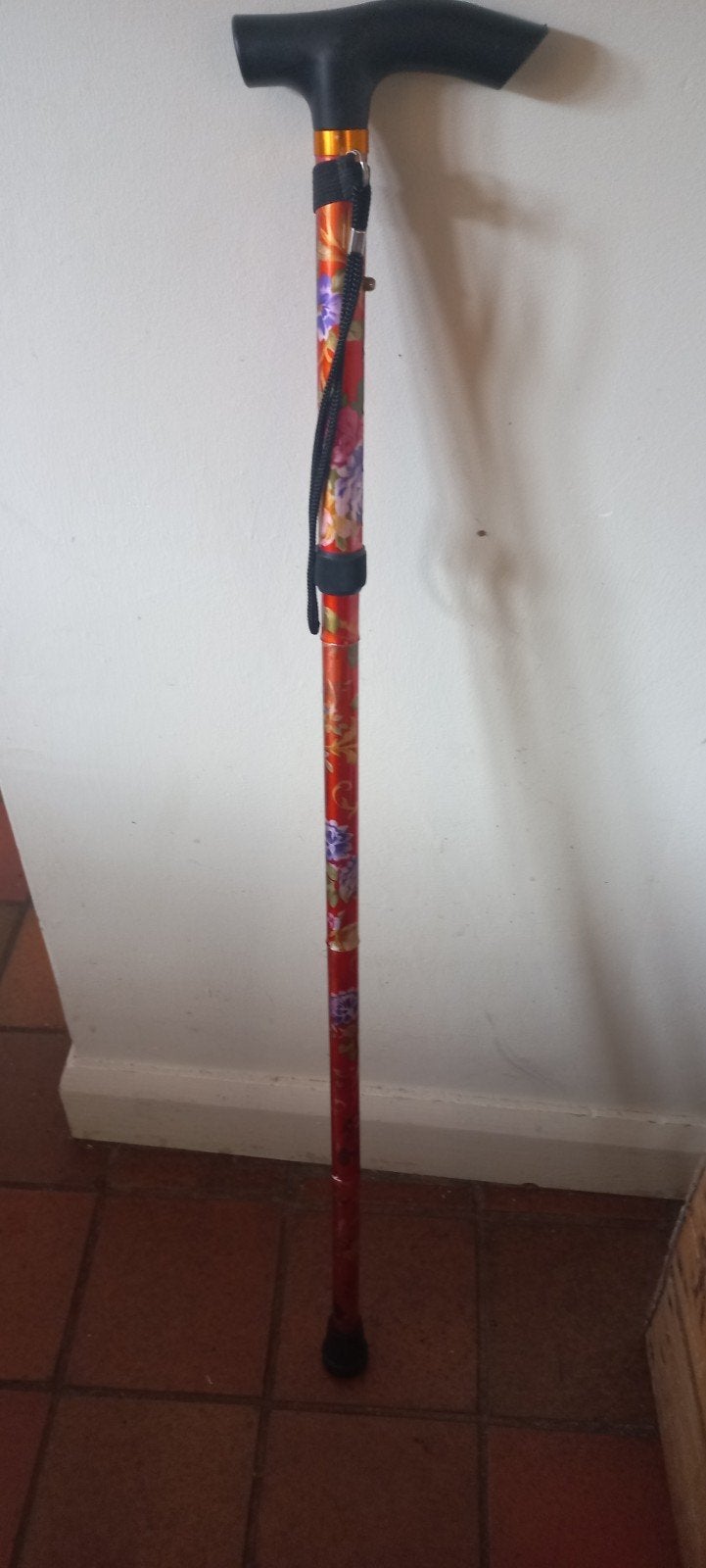 Wandelstok met dop Verstelbaar en Inklapbaar, Ophalen of Verzenden, Verstelbaar, Gebruikt