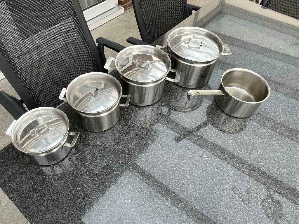 Pannen Set, Ophalen, Gebruikt, Rvs, Pannenset