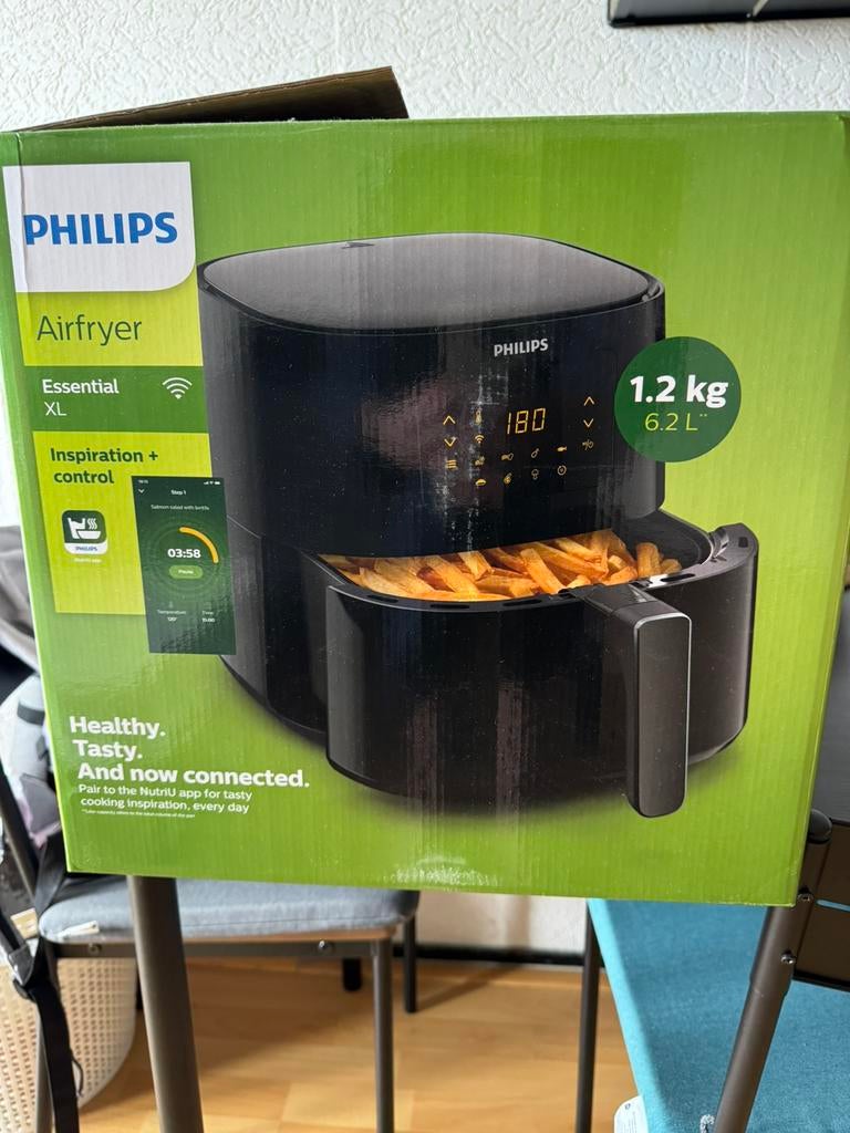 Philips Airfryer Essential XL Connected - Inclusief doos, Witgoed en Apparatuur, Airfryers, Ophalen, Zo goed als nieuw, Airfryer XL