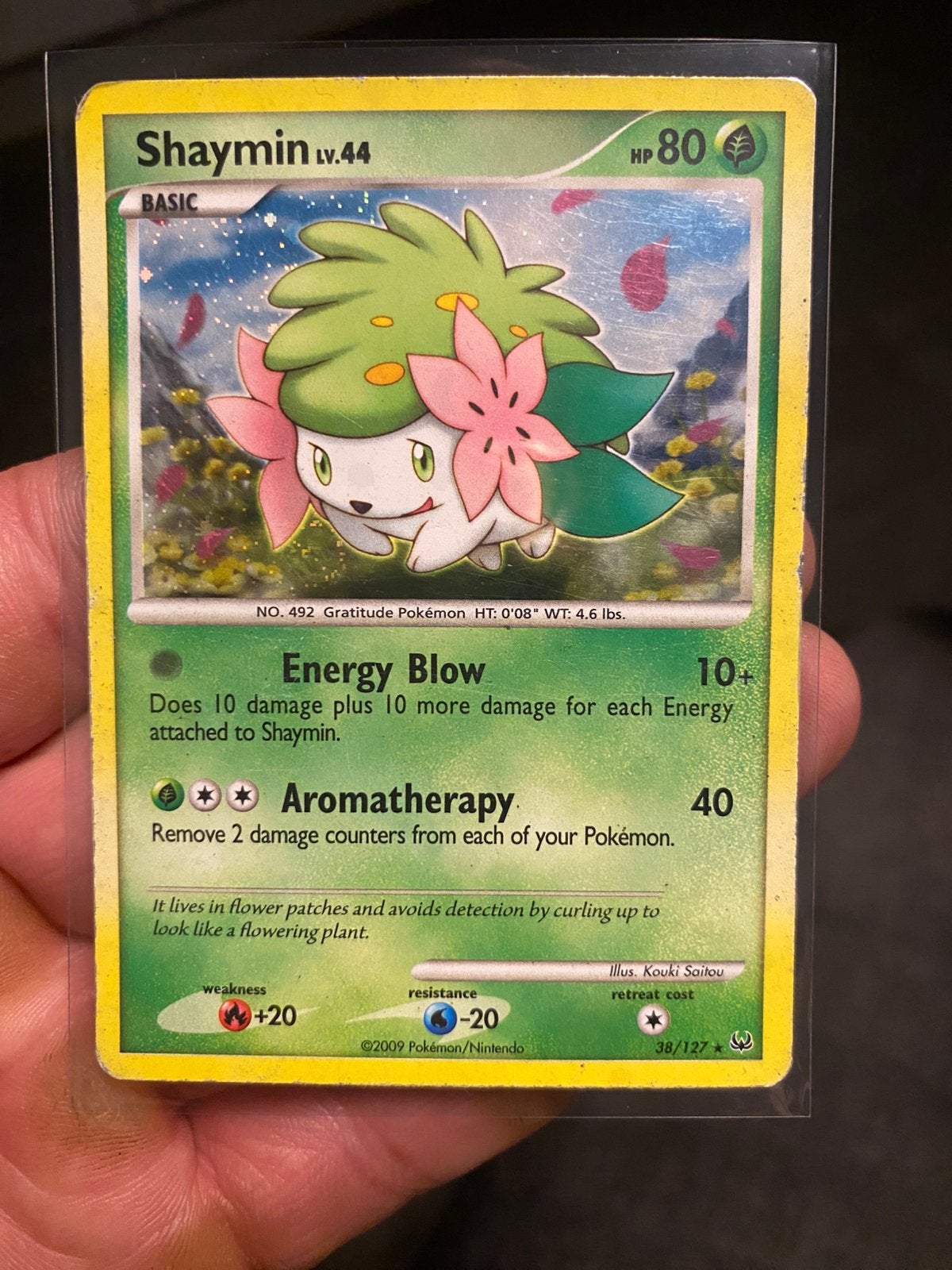 Shaymin holo vintage kaart, Hobby en Vrije tijd, Verzenden, Zo goed als nieuw