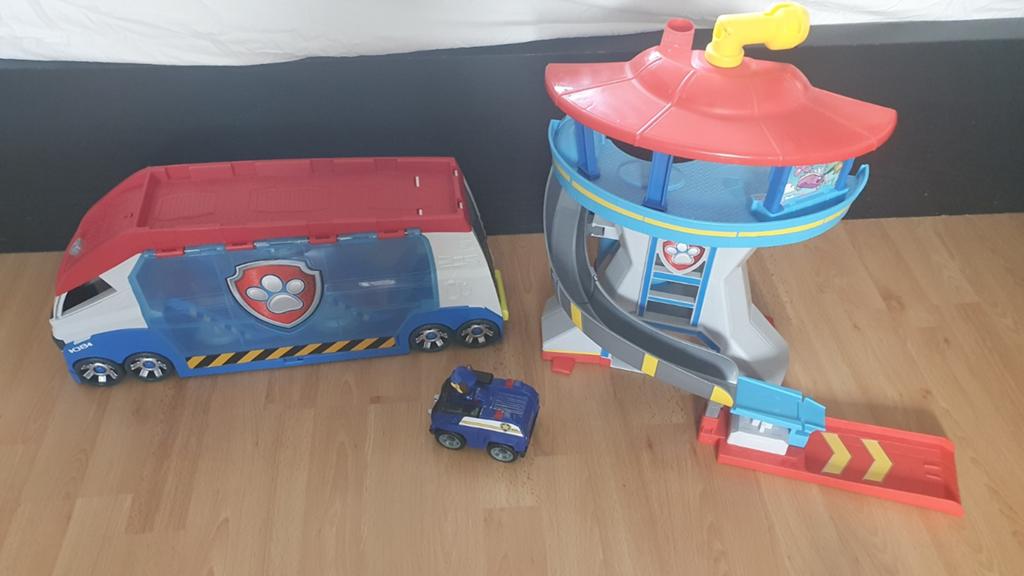 Paw Patrol Bus en Uitkijktoren Speelset, Ophalen, Gebruikt, Jongen of Meisje