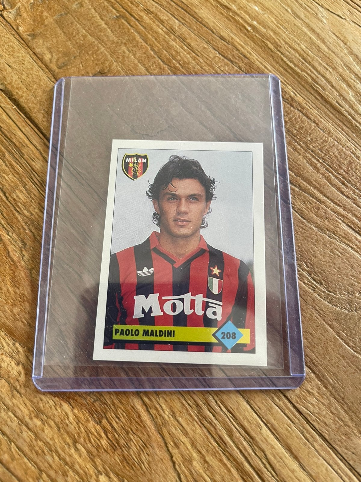 Paolo Maldini Rookie 1993 AC Milan Panini Merlin, Ophalen of Verzenden, Zo goed als nieuw, Plaatje