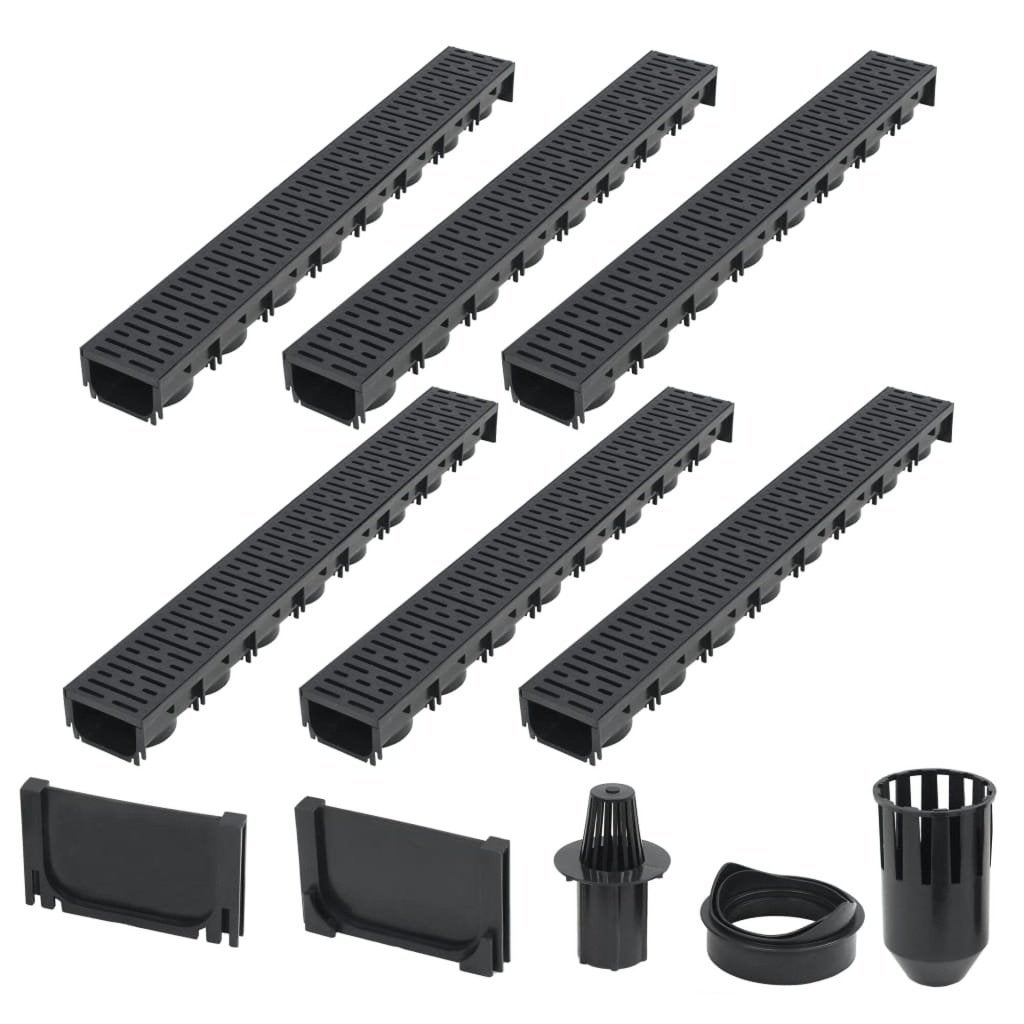 DEAL | Afvoergoot sleufgoot lijngoot 6 stuks! GRATIS BEZORD, Pvc, Verzenden, Nieuw, Minder dan 2 meter