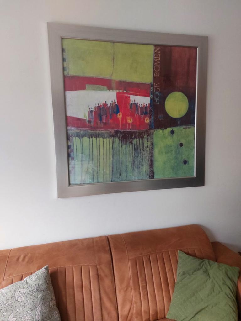 Zeefdruk 'Hoge Bomen', Marjolijn van Ginkel, inclusief lijst, Antiek en Kunst, Ophalen
