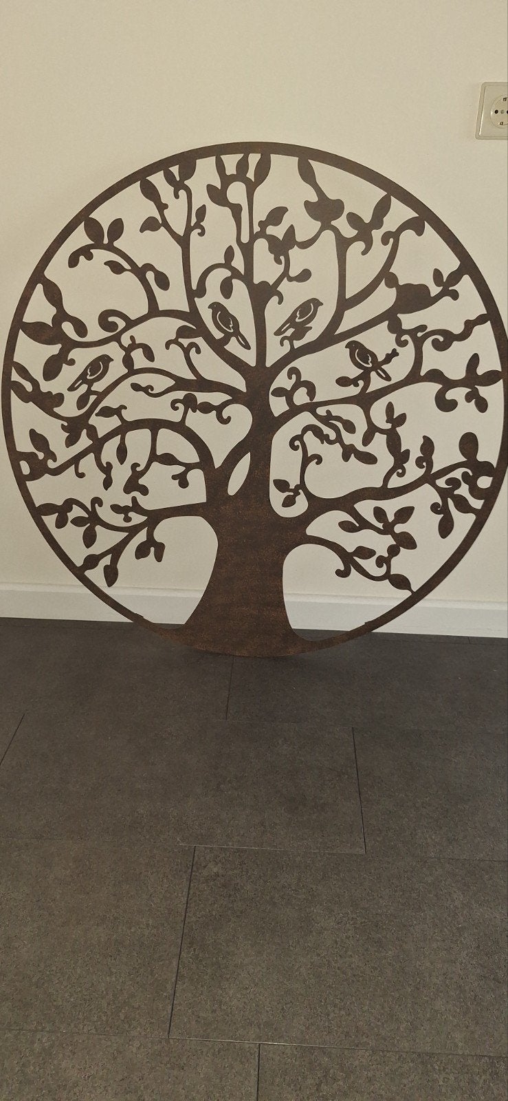 Metalen Wanddecoratie Levensboom, Ophalen, Metaal, Wandsculptuur, Industrieel