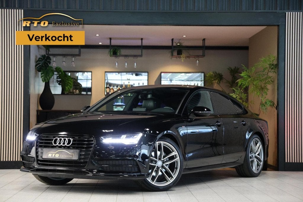 Audi A7 Sportback 1.8 TFSI S-line|Leder|20''|Black|Matrix, Auto's, Audi, Bedrijf, Te koop, A7, ABS, Airbags, Airconditioning, Alarm