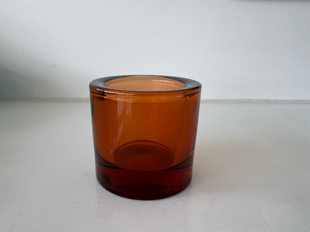 Iittala Kivi Sevilla Orange 60 mm, Waxinelichthouder, Oranje, Ophalen of Verzenden, Iittala