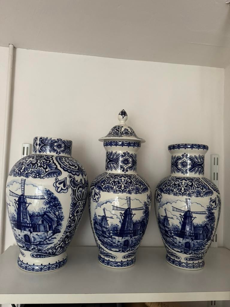 Vazen tdelfts bleau, Ophalen of Verzenden