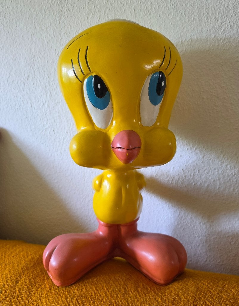 Zoldervondst groot vintage TWEETY beeld figuur retro, Ophalen of Verzenden, Gebruikt, Dier
