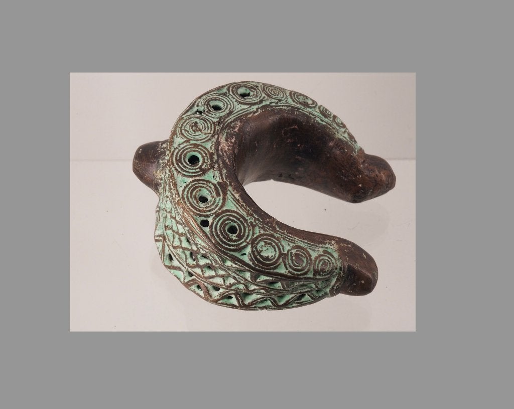 459 gram Bronzen armband Kapsiki Kameroen(170305-09), Antiek en Kunst, Sieraad, Afrika, Handgemaakt, Ophalen of Verzenden