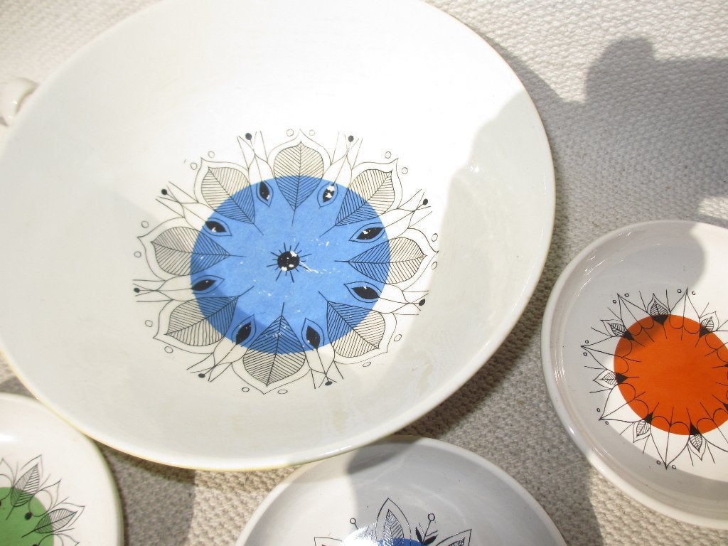 SET Villeroy & Boch schaaltjes jaren 50, Ophalen of Verzenden