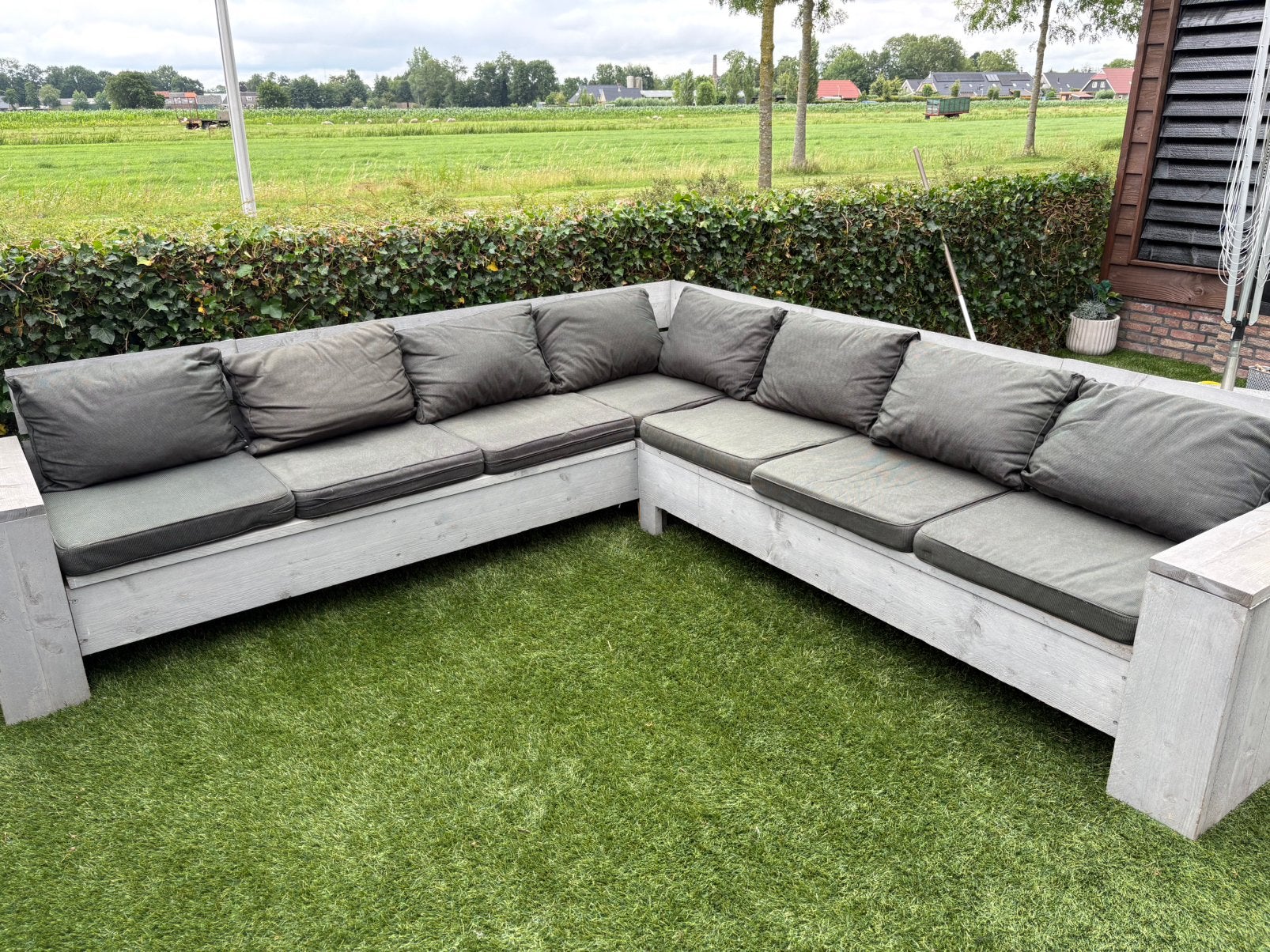 Loungebank, Tuin en Terras, Ophalen, 6 zitplaatsen, Zo goed als nieuw, Loungeset
