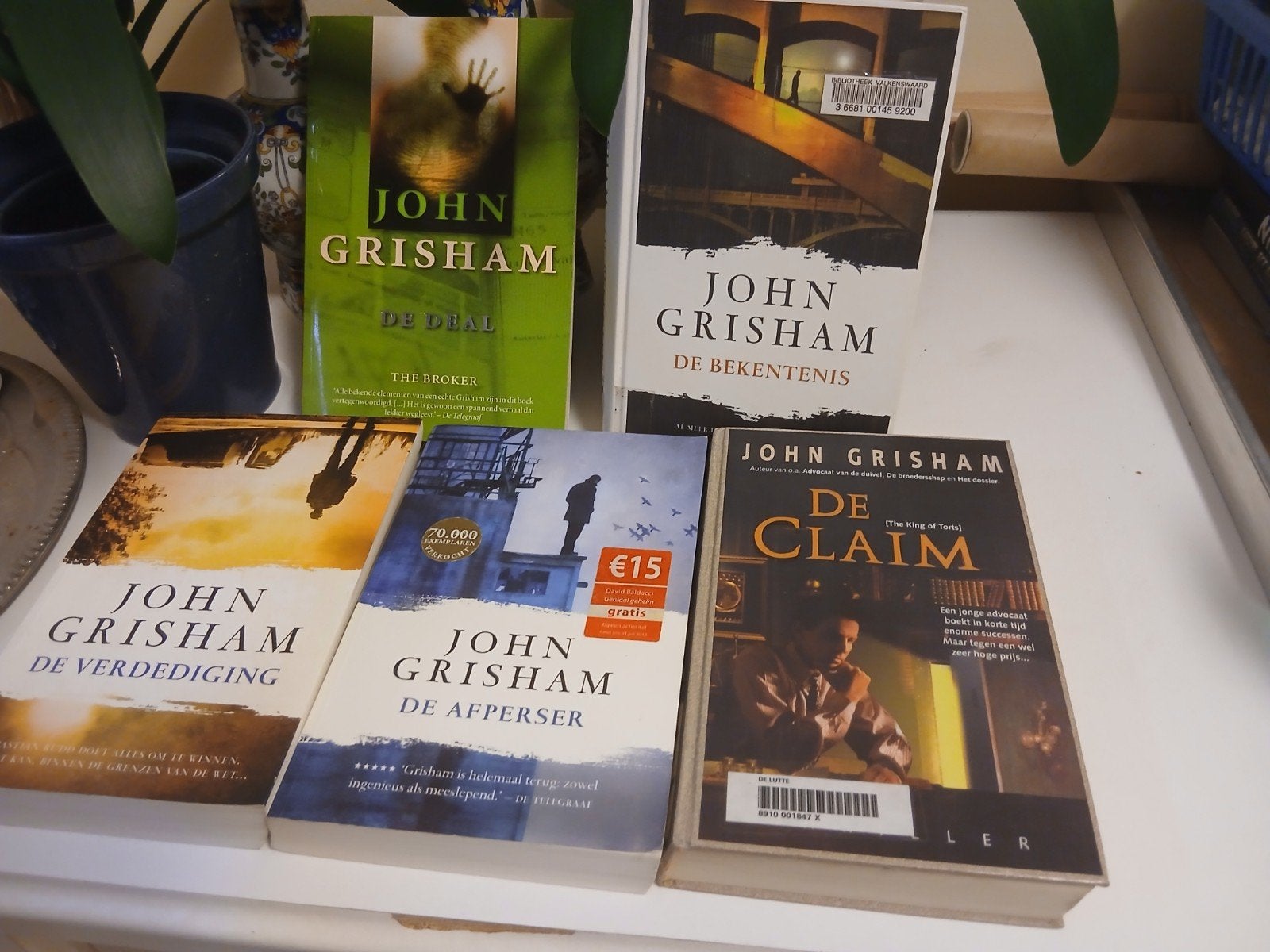 5x John Grisham Boeken - De Claim, De Verdediging, De Afpers, Ophalen of Verzenden