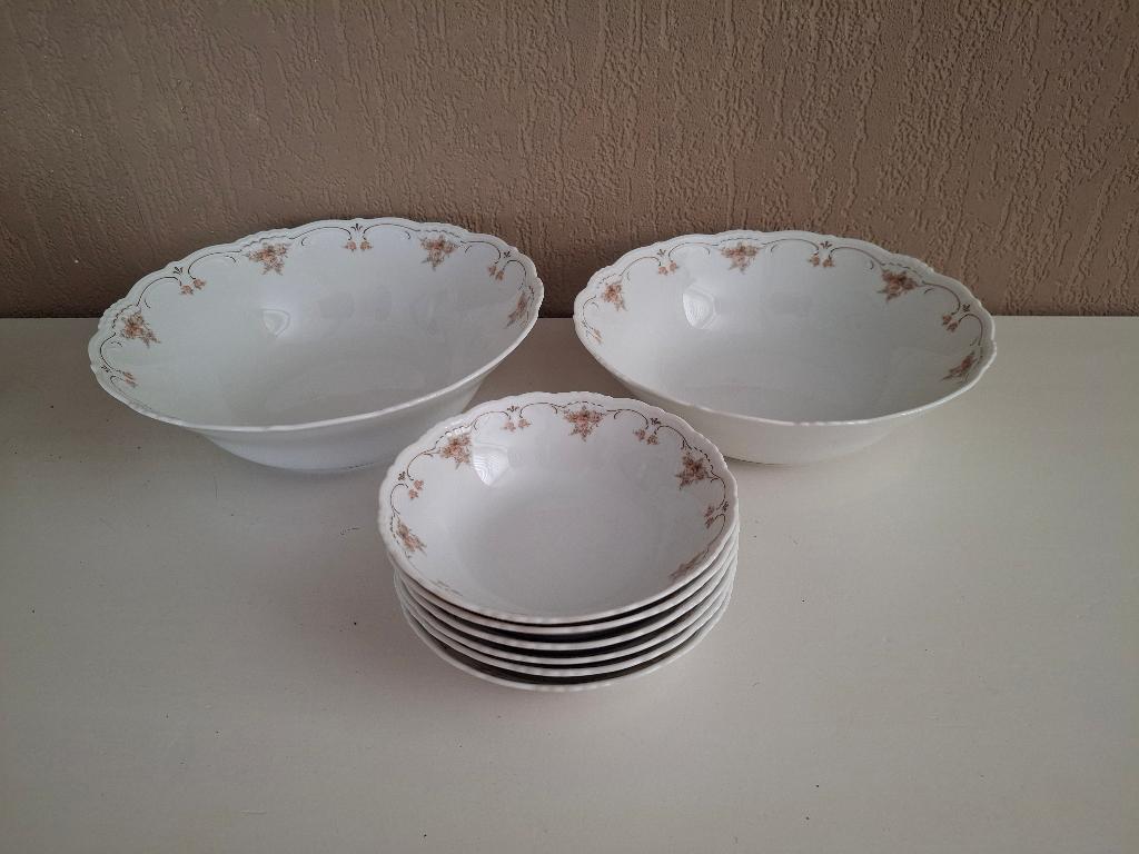 Vintage servies Konigl. pr. Tettau Bavaria Germany, Ophalen of Verzenden, Zo goed als nieuw, Overige stijlen, Porselein