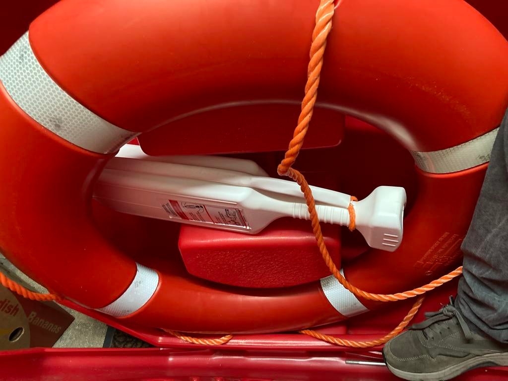 Reddingsboei in koffer, Watersport en Boten, Ophalen, Gebruikt, Zeilboot of Motorboot