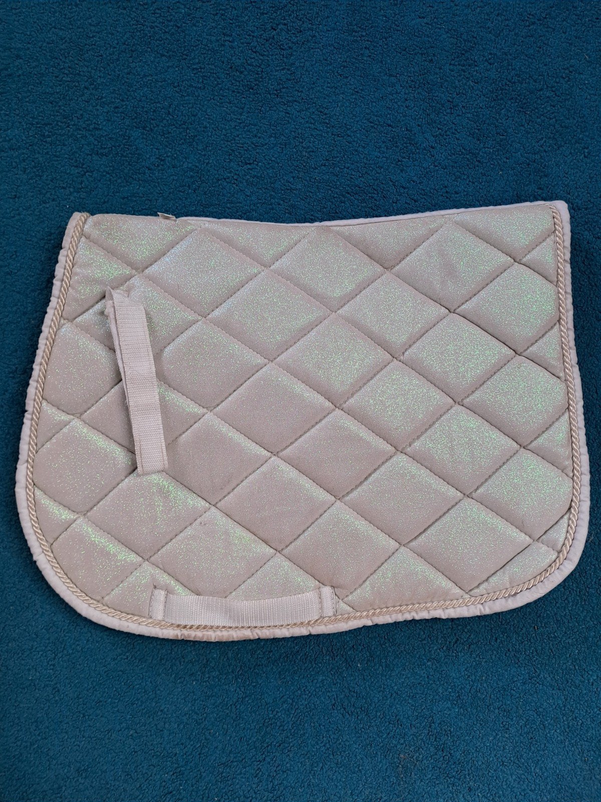 zadeldek wit sparkling shetlander, Dieren en Toebehoren, Ophalen, Zo goed als nieuw, Dressuur