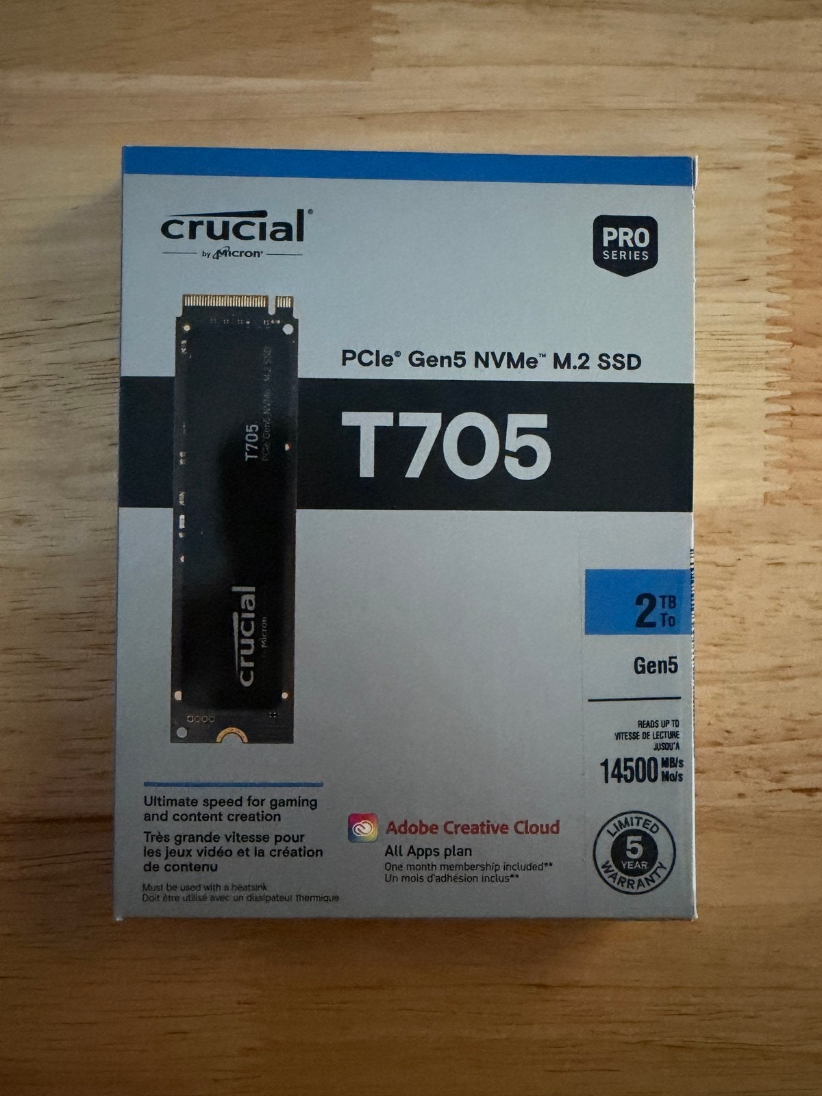 Crucial T705 2TB, Computers en Software, Intern, Nieuw, Ophalen of Verzenden, Desktop