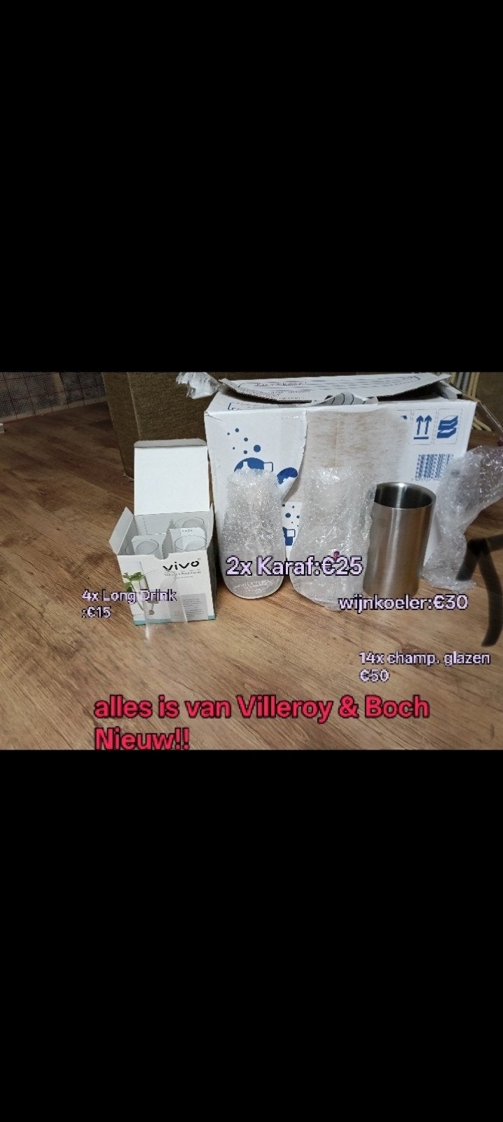 Villeroy & Boch nieuw!!, Glas of Glazen, Villeroy & Boch, Nieuw, Ophalen of Verzenden