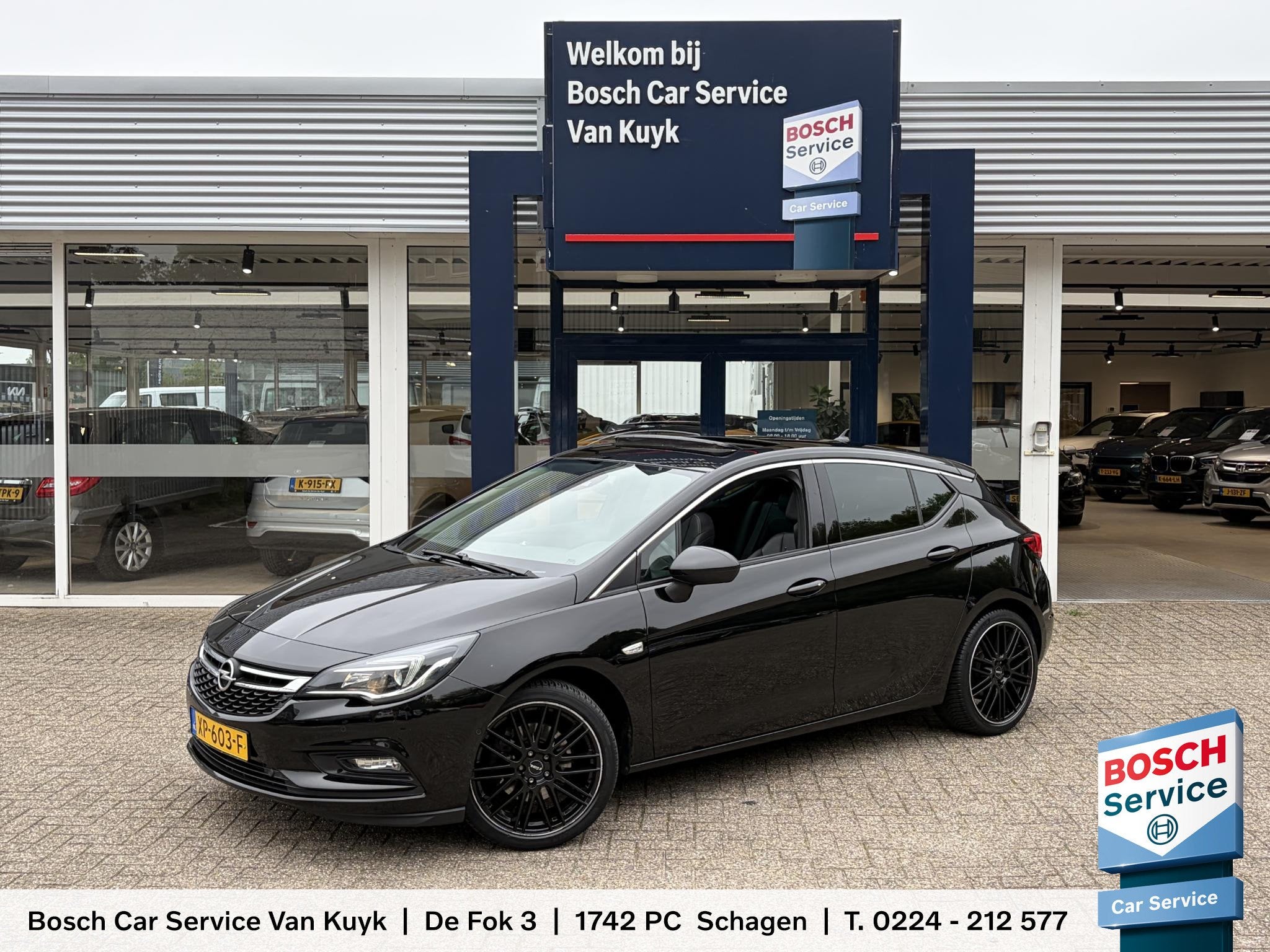 Opel Astra 1.6 Turbo Business Executive / Automaat / 200 PK, Auto's, Gebruikt, 4 cilinders, Zwart, Bedrijf