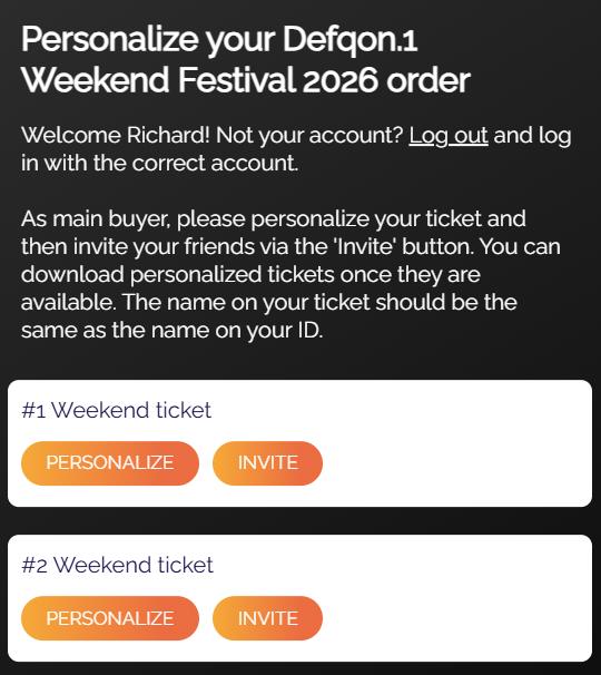 2x Defqon 1 weekend tickets, Twee personen, Meerdaags