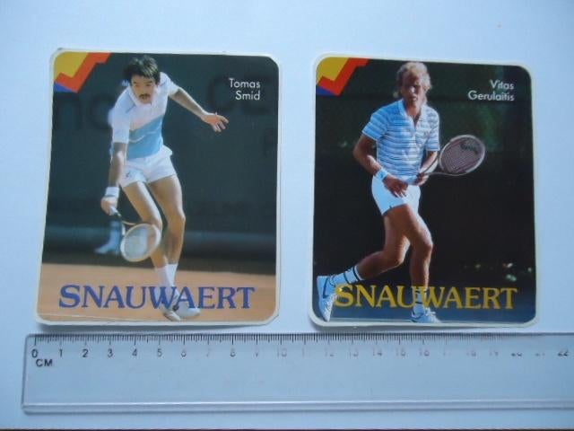 sticker oud Tennis SNAUWAERT racket Gerulaitis Tomas smid, Verzamelen, Verzenden, Zo goed als nieuw, Bedrijf of Vereniging