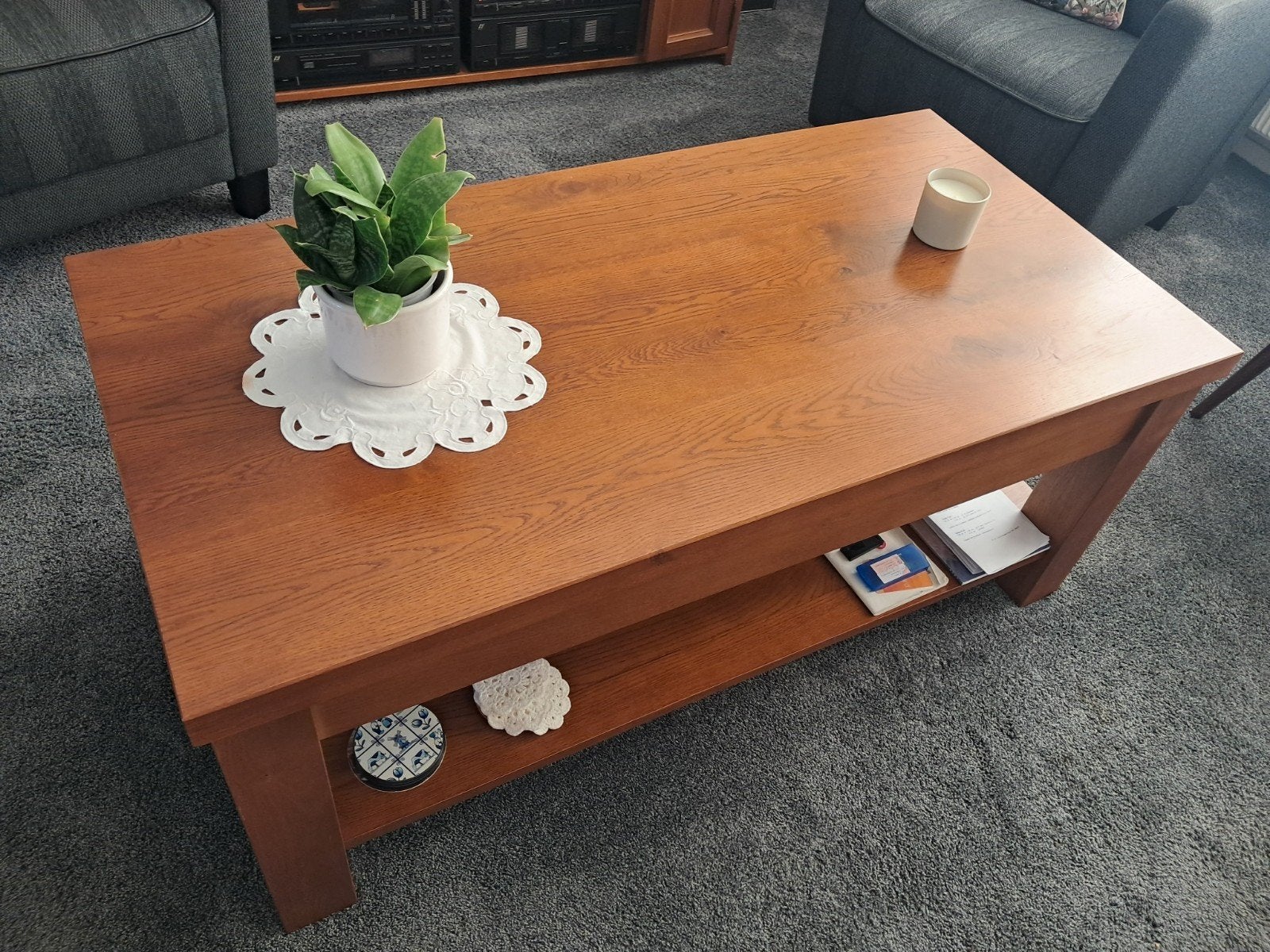 Salontafel, Ophalen, Gebruikt, 100 tot 150 cm, 50 tot 100 cm