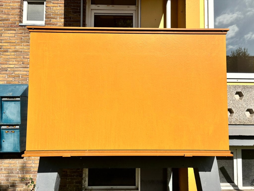 Oranje HPL platen 12 mm | Trespa gevelplaten div. maten, Doe-het-zelf en Verbouw, Platen en Panelen, Ophalen, Gebruikt, HPL, Minder dan 20 mm