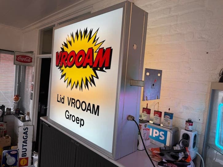 VROOAM grote reclame Lichtbak, Ophalen, Gebruikt, ., Lichtbak of (neon) lamp
