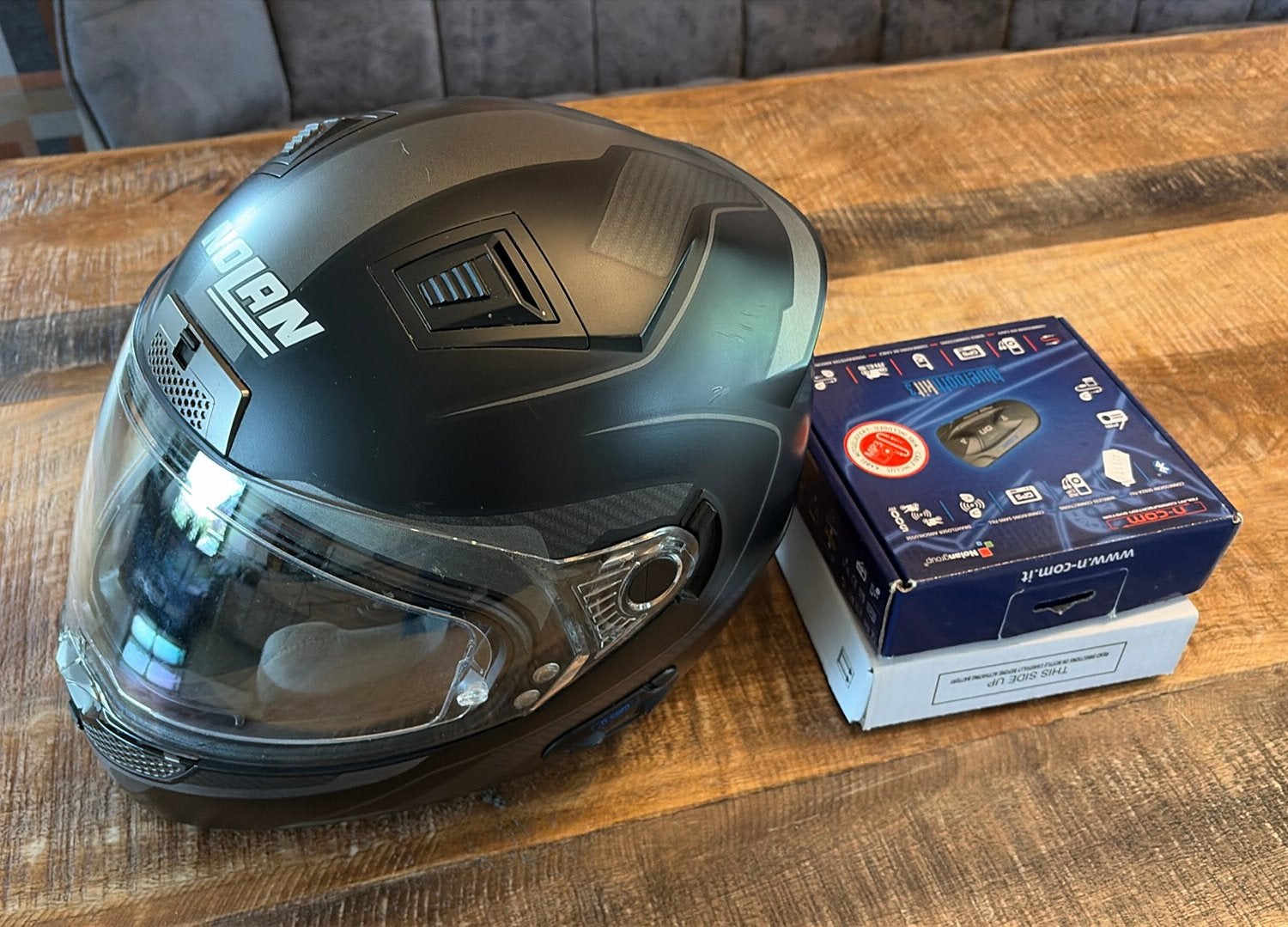 Nolan N85 maat M met N-com Bluetooth, M, Ophalen of Verzenden, Integraalhelm, Tweedehands