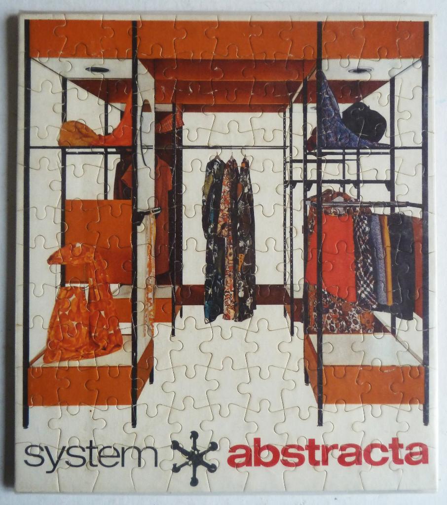 systeem abstracta Deens meubel ontwerpen puzzel jaren 50/60, Verzamelen, Ophalen of Verzenden, Nieuw, Reclamebord