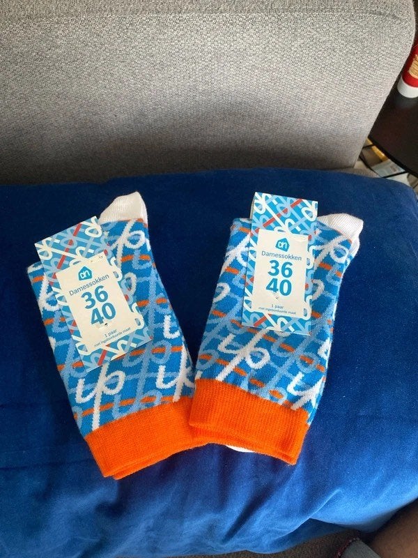 albert heijn sokken fun festival limited edition merchandise, Albert Heijn, Blauw, Nieuw, Ophalen of Verzenden