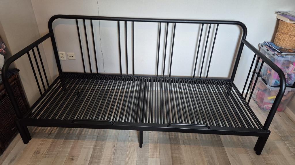 FYRESDAL uitschuifbare bedbank ikea, Ophalen, Verstelbaar, Wit, Tweepersoons