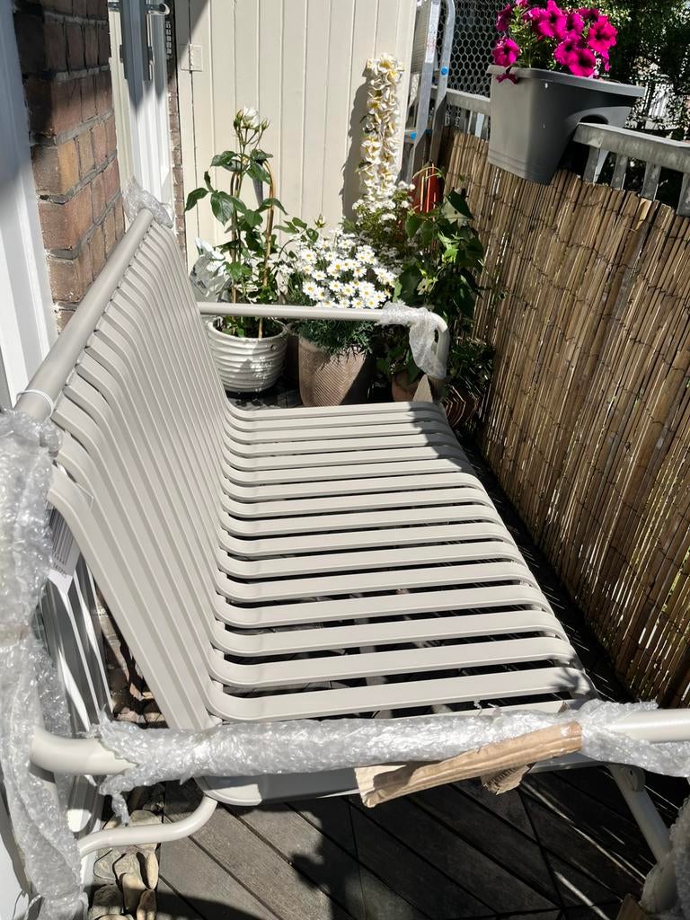 Tuinbank zandkleur HAY lookalike nieuw met kaartje & kussens, Ophalen, Nieuw, Hout