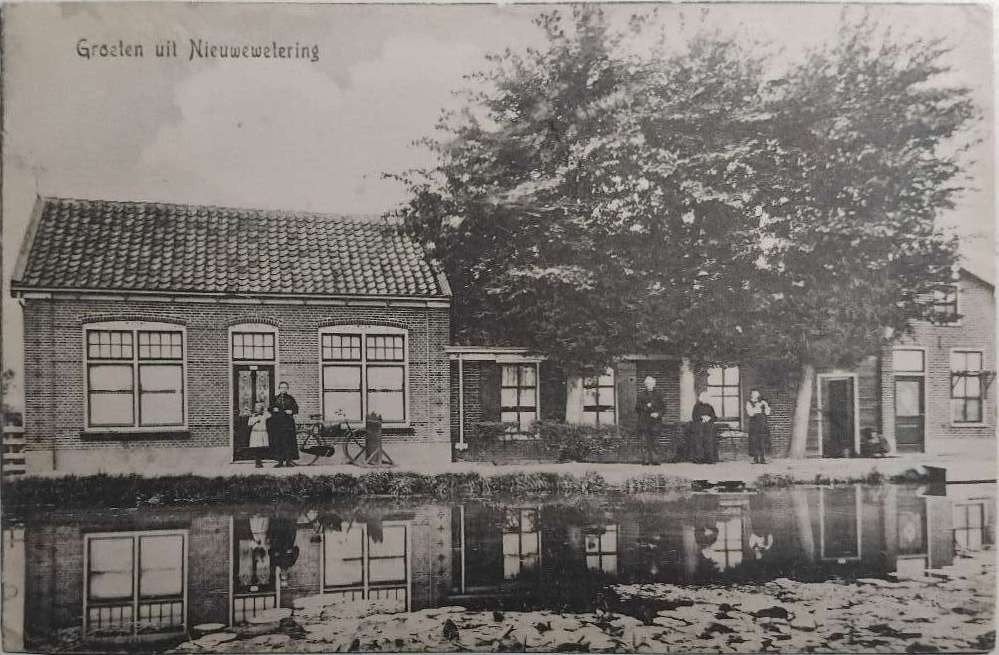Groeten uit Nieuwewetering (Zuid-Holland) - 1920s, Ophalen of Verzenden, 1920 tot 1940, Gelopen, Zuid-Holland
