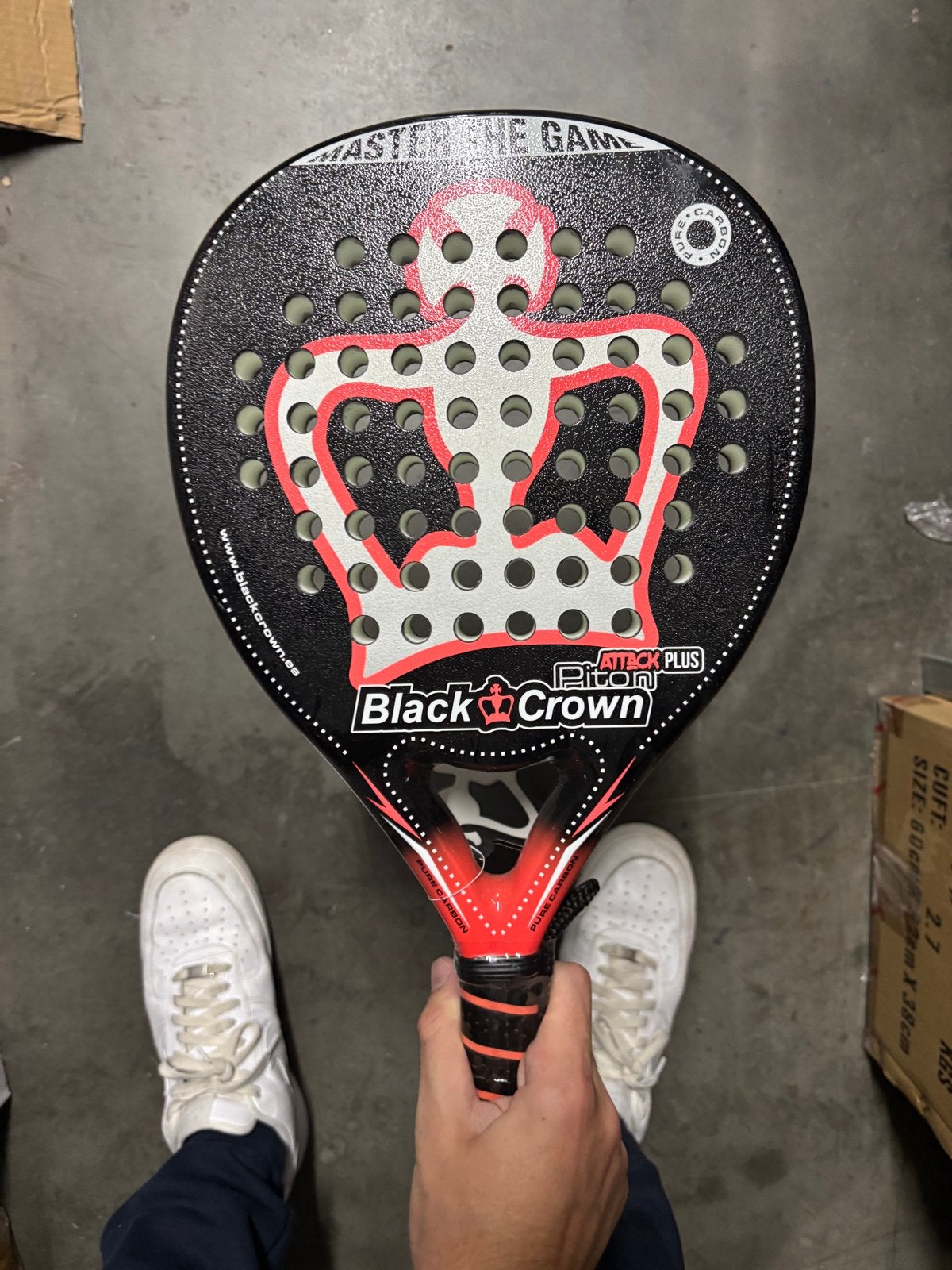 Black Crown Piton Attack Plus Padelracket, Ophalen of Verzenden, Zo goed als nieuw, Padelracket