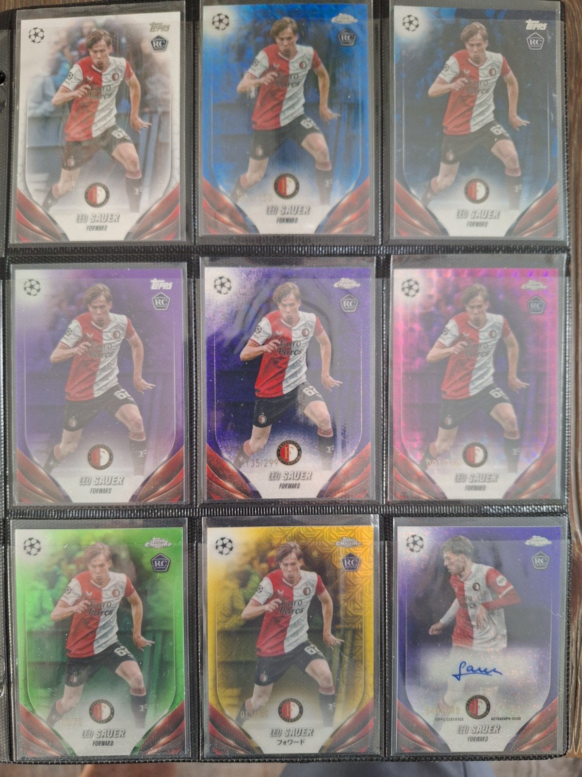Topps 10x Sauer/Feyenoord., Verzenden, Nieuw, Feyenoord, Poster, Plaatje of Sticker