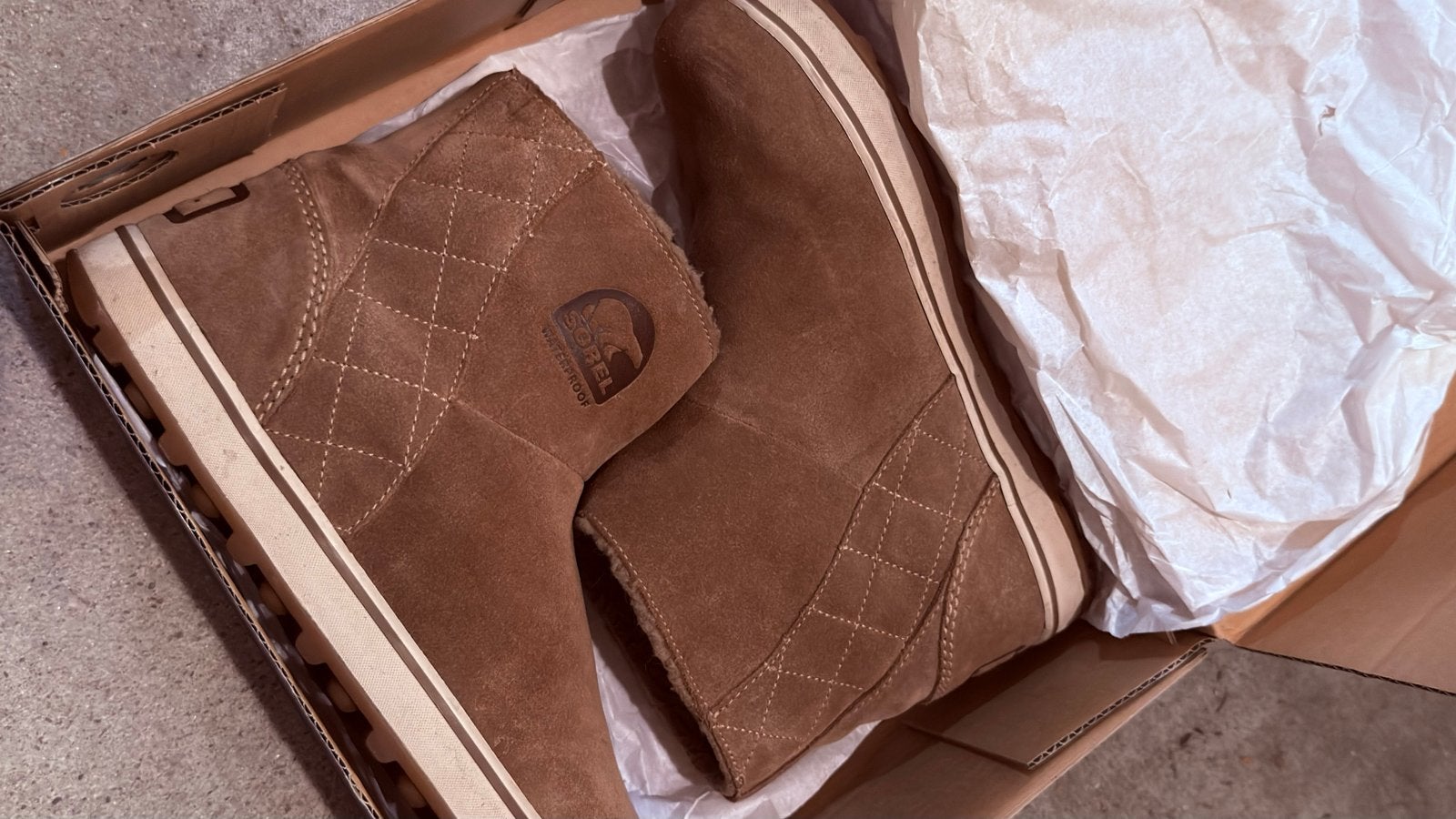Sorel Glacy Short winterlaarzen - Maat 40, Kleding | Dames, Schoenen, Ophalen, Zo goed als nieuw, Bruin, Snowboots
