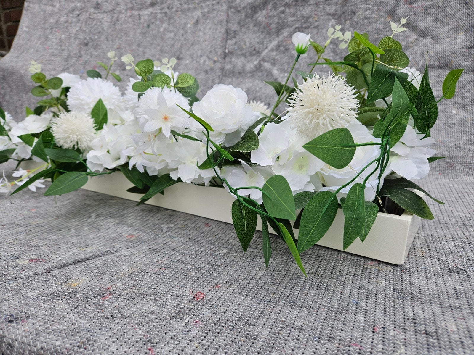 Decoratie bloembakken met kunstbloemen voor op tafel, Ophalen, Versiering