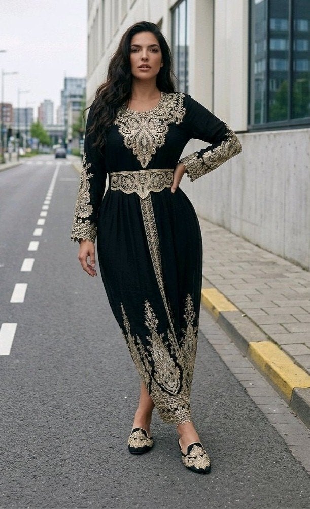 kaftan /Kaftanjurk /jurk/avondjurk, Ophalen of Verzenden, Nieuw, Maat 46/48 (XL) of groter, Onder de knie