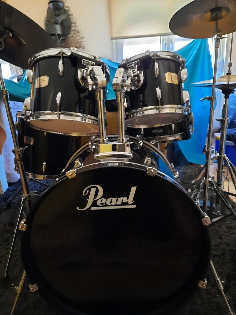 Pearl export compleet met paiste 302 bekkens, Muziek en Instrumenten, Drumstellen en Slagwerk, Ophalen of Verzenden, Zo goed als nieuw