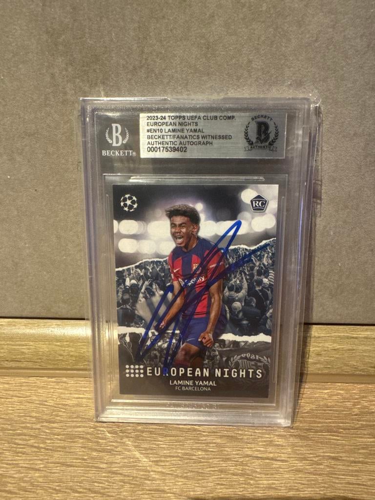 Lamine Yamal Gesigneerde Rookie Kaart - Topps UEFA 2023-24, Verzamelen, Sportartikelen en Voetbal, Zo goed als nieuw, Spelerskaart