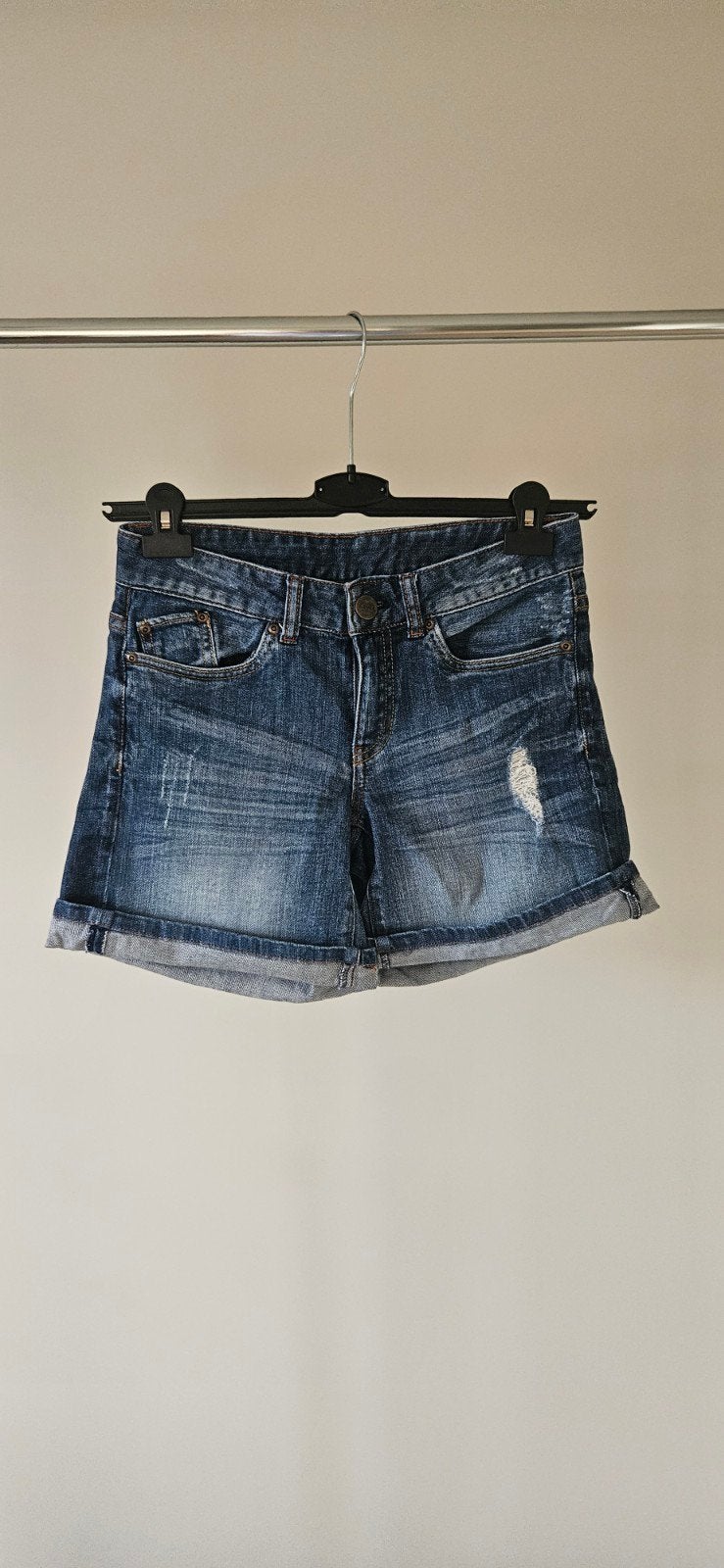 Blauwe korte broek, Blauw, Takko Fashion, Ophalen of Verzenden, Zo goed als nieuw