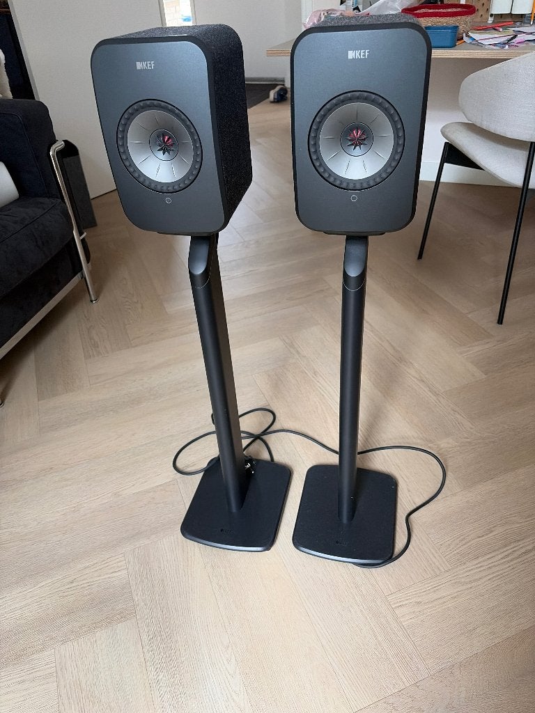 KEF LS50 draadloze speakers incl. voet, Ophalen, Stereo speakers, Gebruikt, Bluetooth